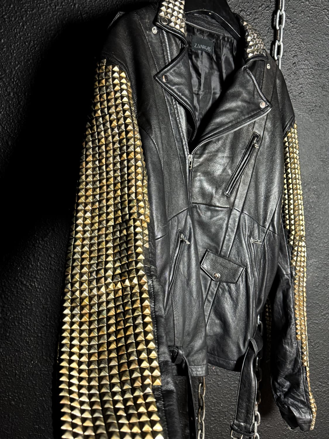 Z. VARGAS – Stud Leather Riders Jacket   상품이미지5