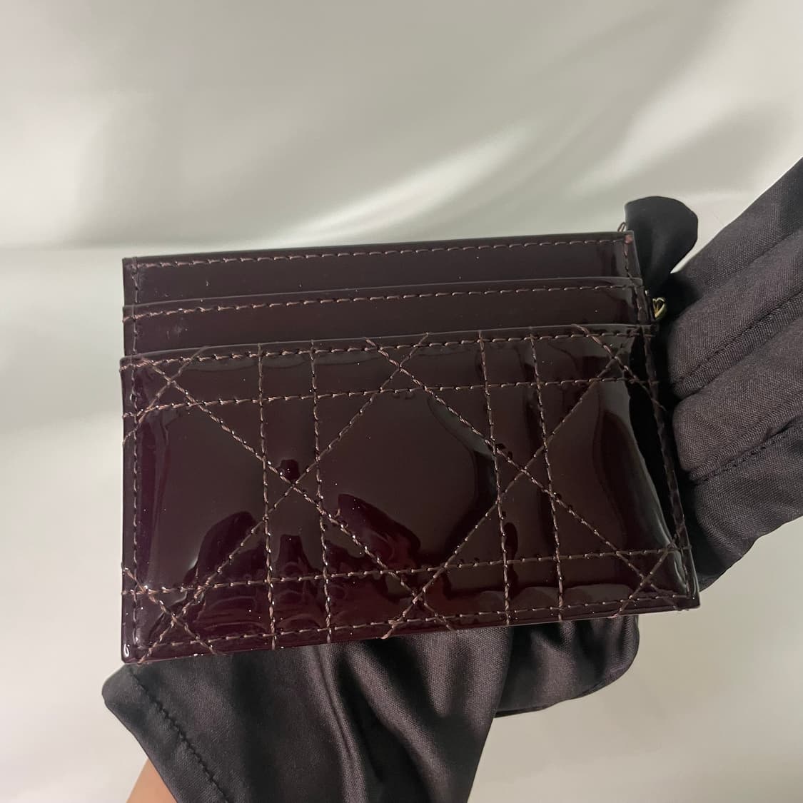 디올 레이디 페이던트 카드지갑 버건디 S급 상품이미지10