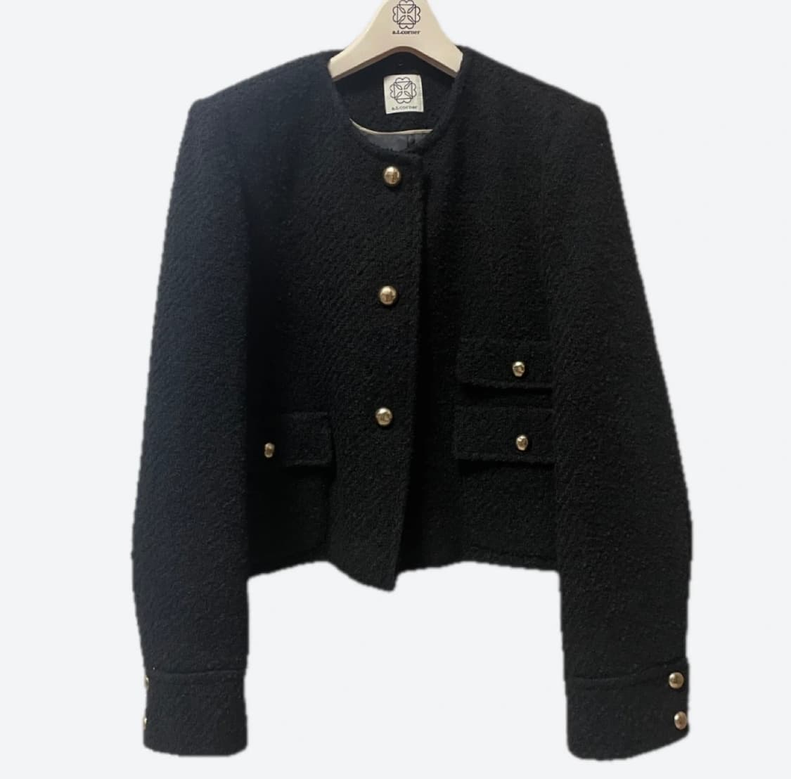 [새상품 택포] 앳코너 카라 탈부착 트위드 자켓 상품이미지5