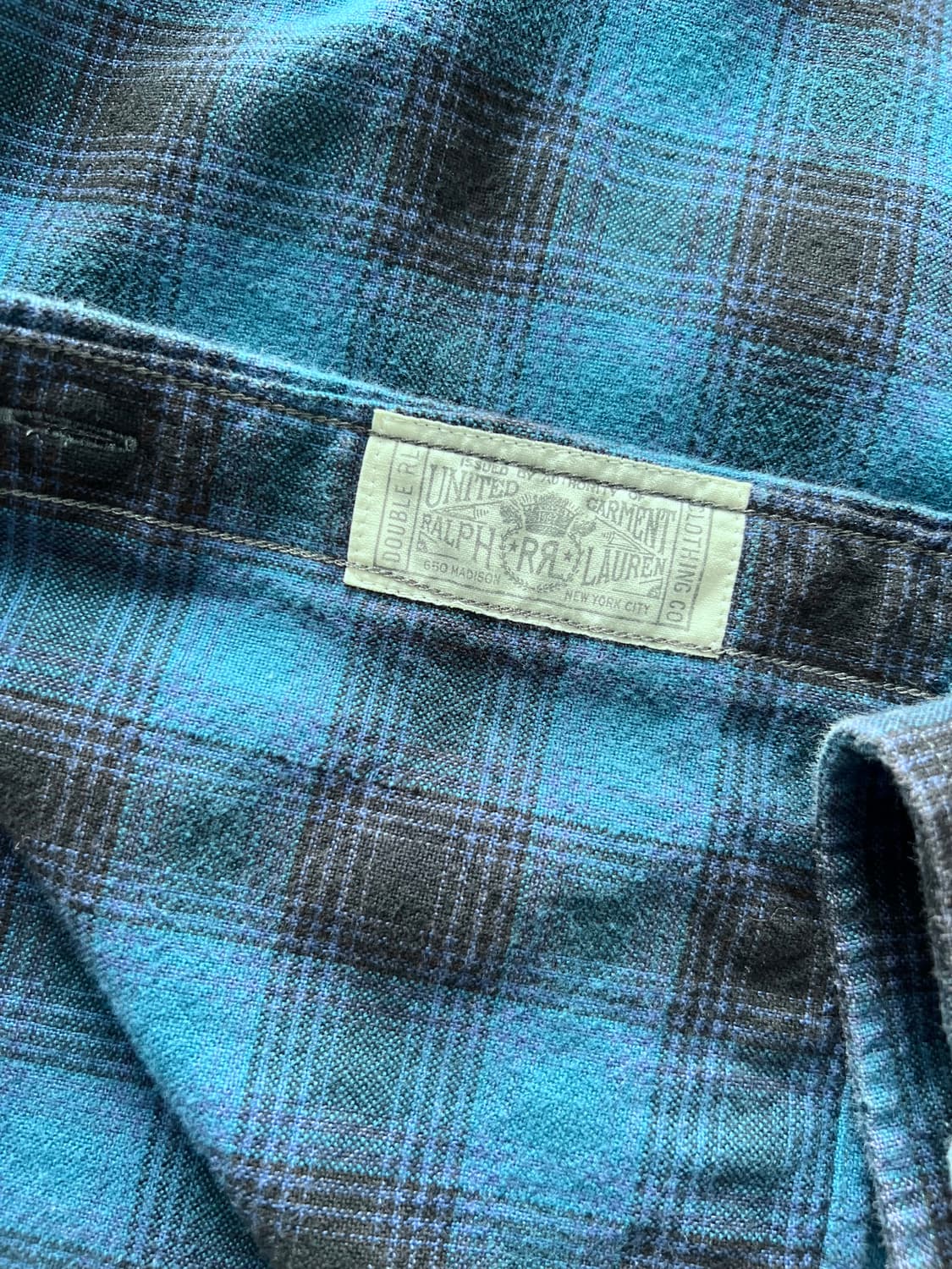 더블알엘 워크셔츠 블루 체크 상품이미지2