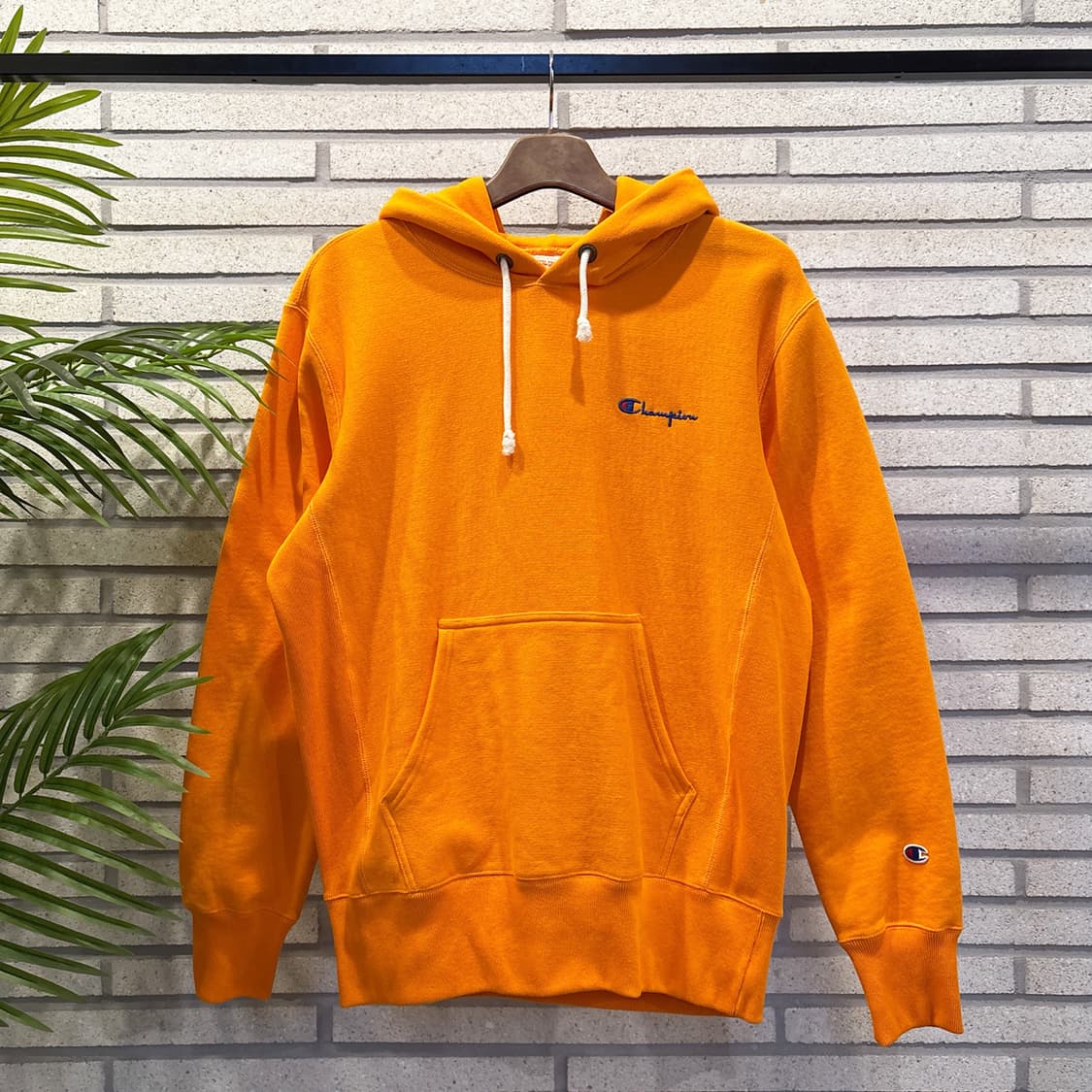 챔피온 리버스위브 헤비스웻 후드티 스몰로고 디테일 데드스탁 오렌지 상품이미지2