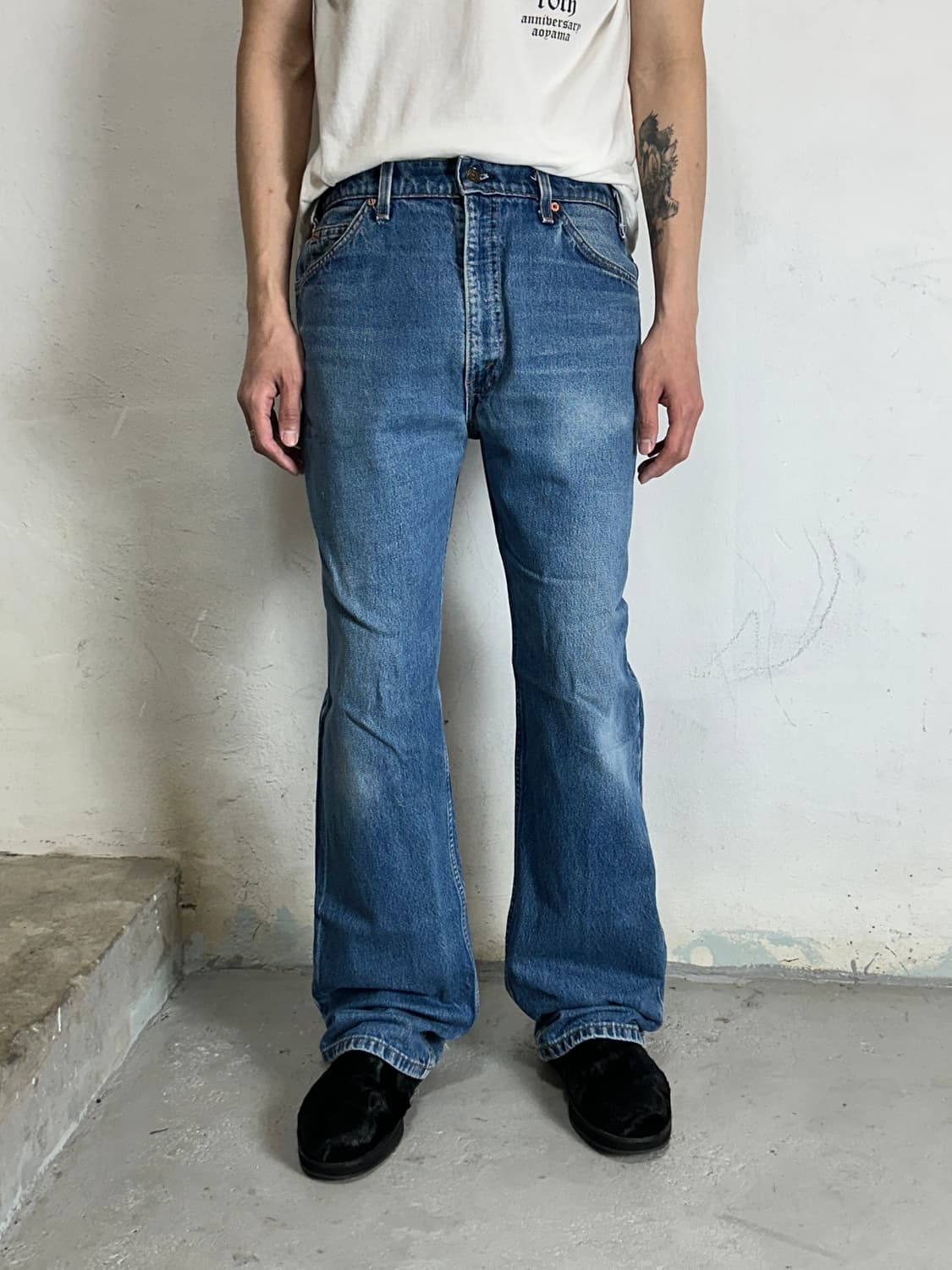 90's USA Made 빈티지 리바이스 517 오렌지탭 부츠컷 데님 상품이미지3