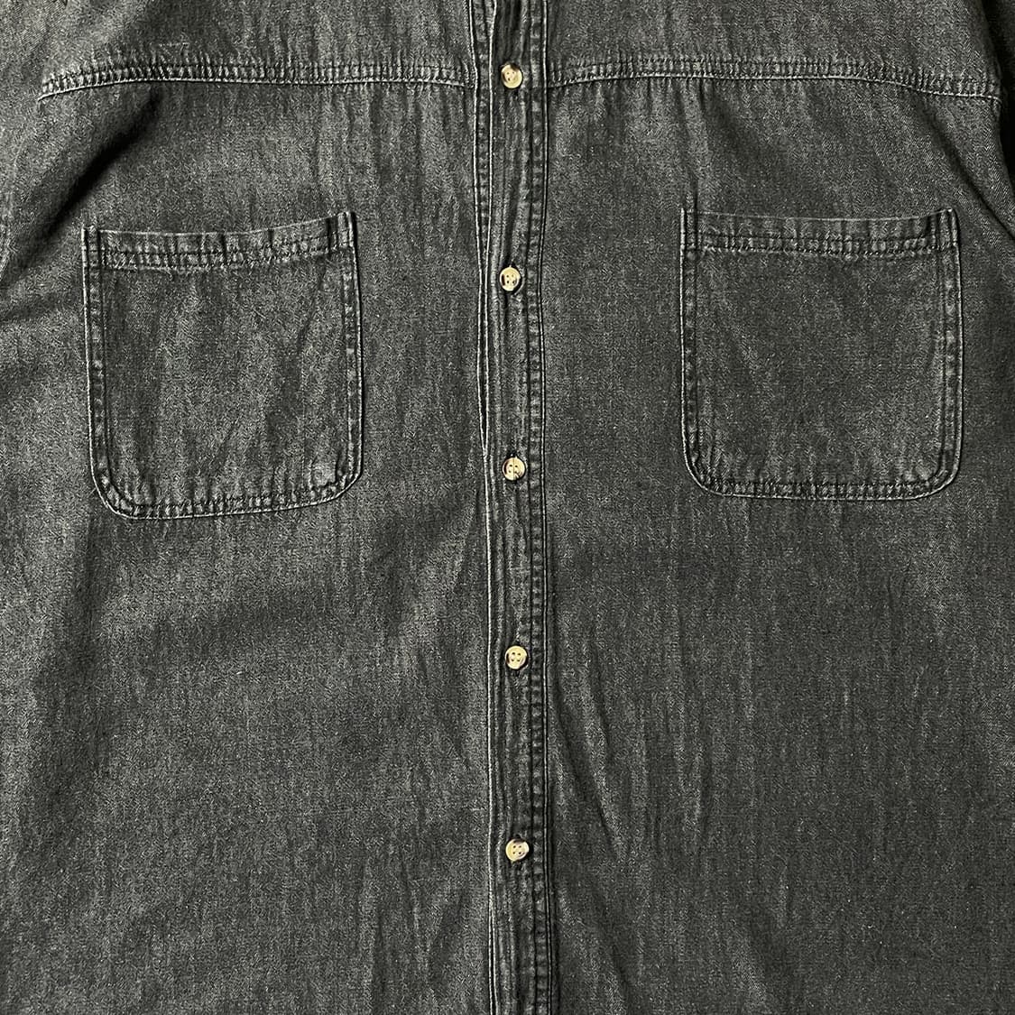 UNKNOWN 빈티지 차콜 데님 코튼 셔츠 A00666 상품이미지3