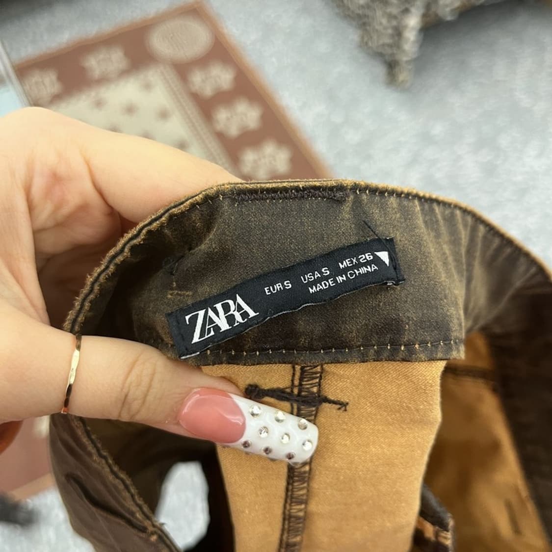 자라 아메카지 컨트리 웨스턴 빈티지 치마바지 반바지 S C10198 상품이미지5