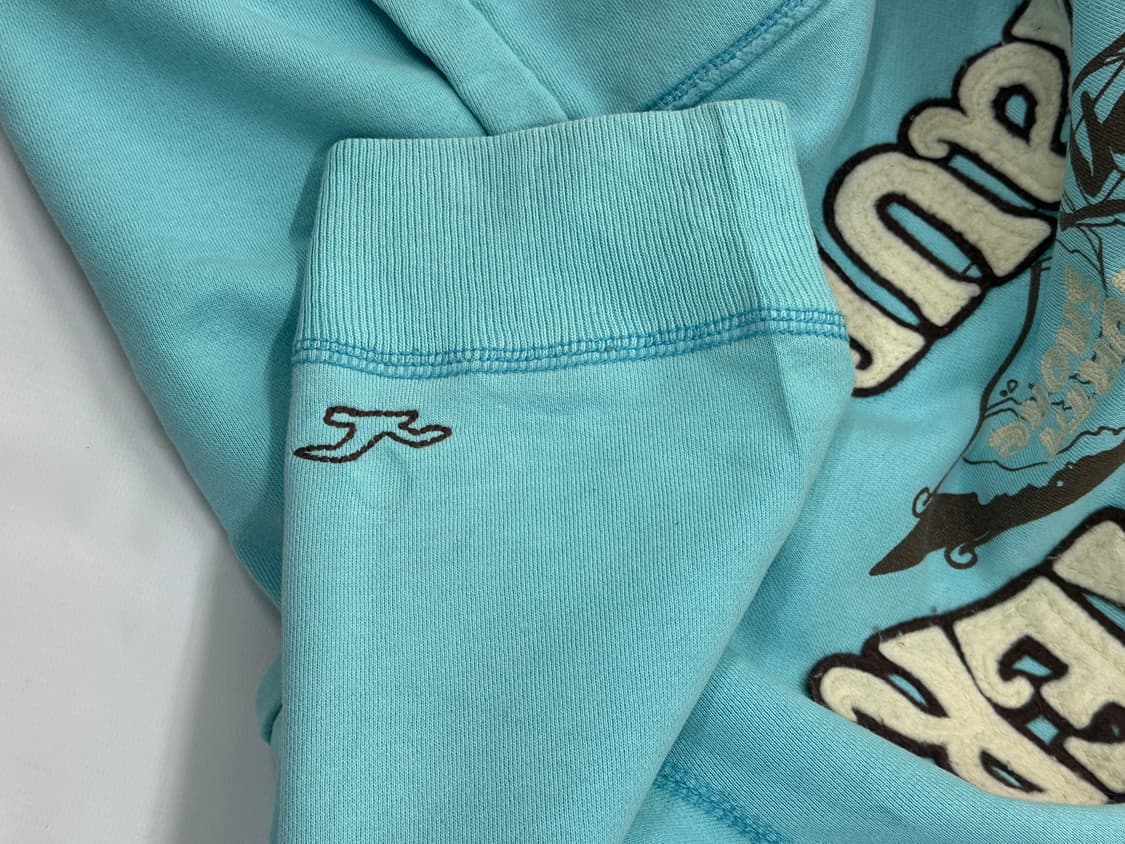 스카이 블루 빈티지 후드티셔츠 일본 오네갸루 팝갸루 보헤미안 그런지 상품이미지6