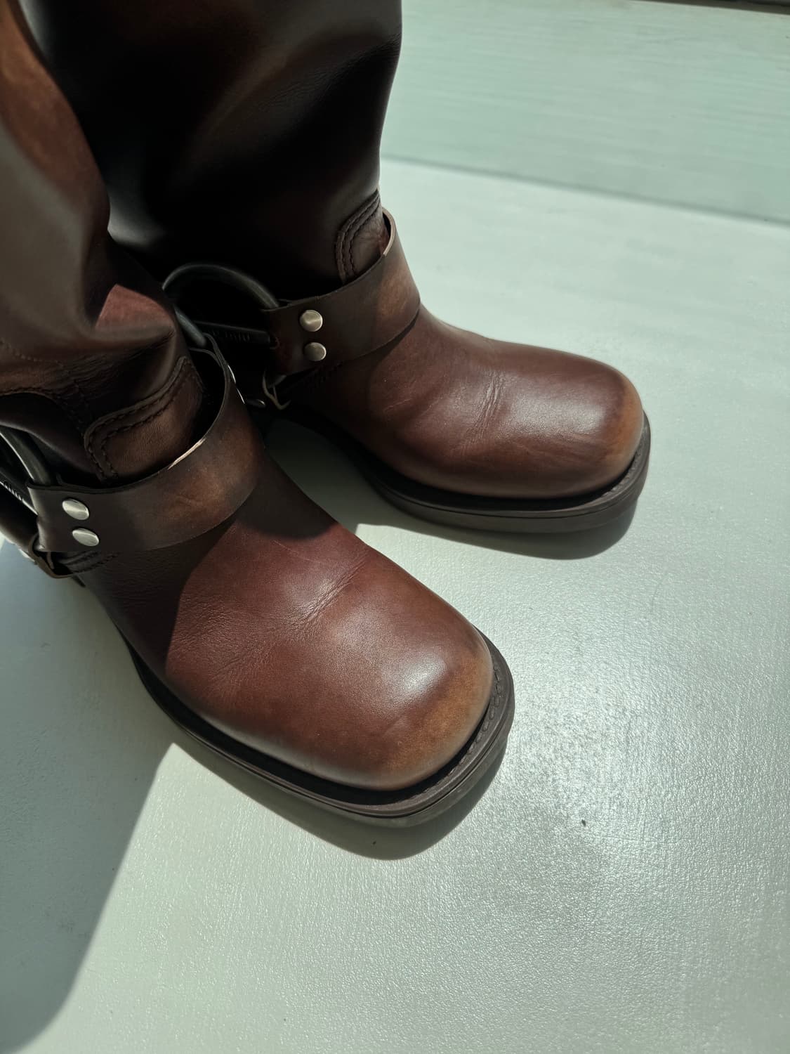 미우미우 라이더부츠 브라운 37.5 상품이미지8