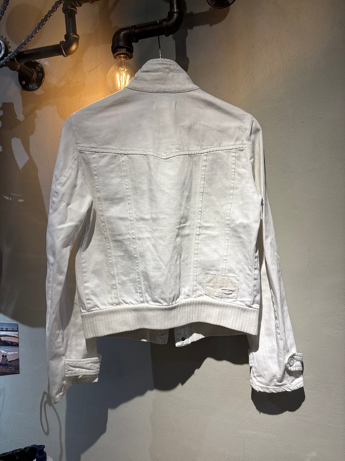 디젤 하이넥 화이트 트러커 재킷 코튼재킷 상품이미지3