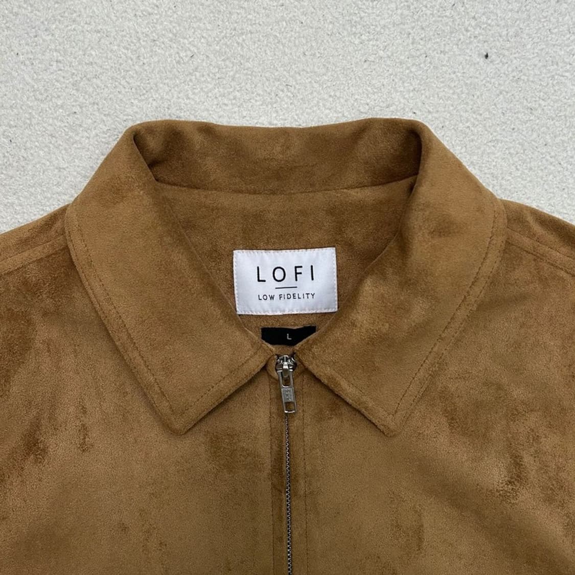 로파이 베이지 합성 스웨이드 자켓 L 상품이미지3