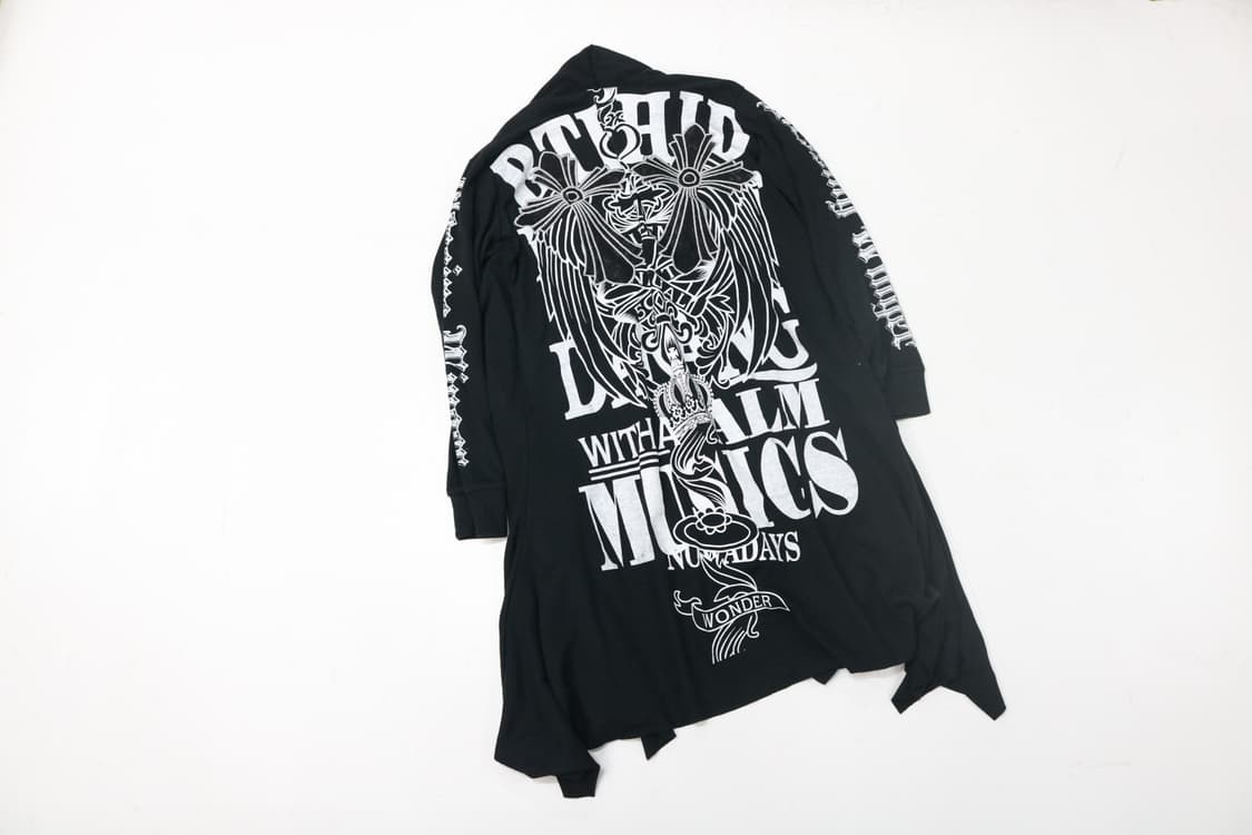 MKR 고딕 크로스 그래픽 블랙 롱 가디건 상품이미지2