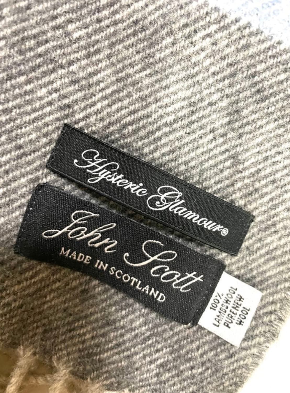 히스테릭 글래머 존 스콧 스코틀랜드 퓨어 울 목도리 머플러 스툴 상품이미지4