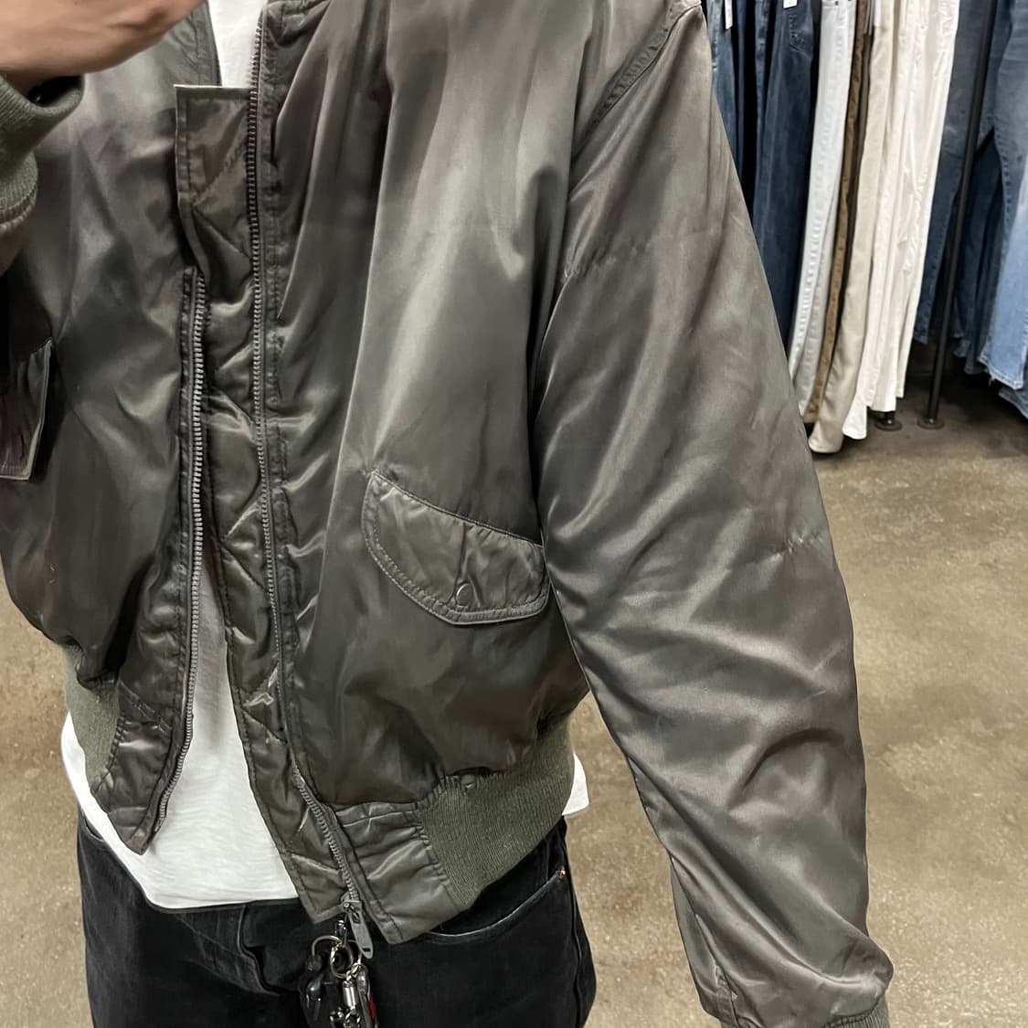 90s 휴스턴 ma-1 플라이트 자켓 (105) 상품이미지10