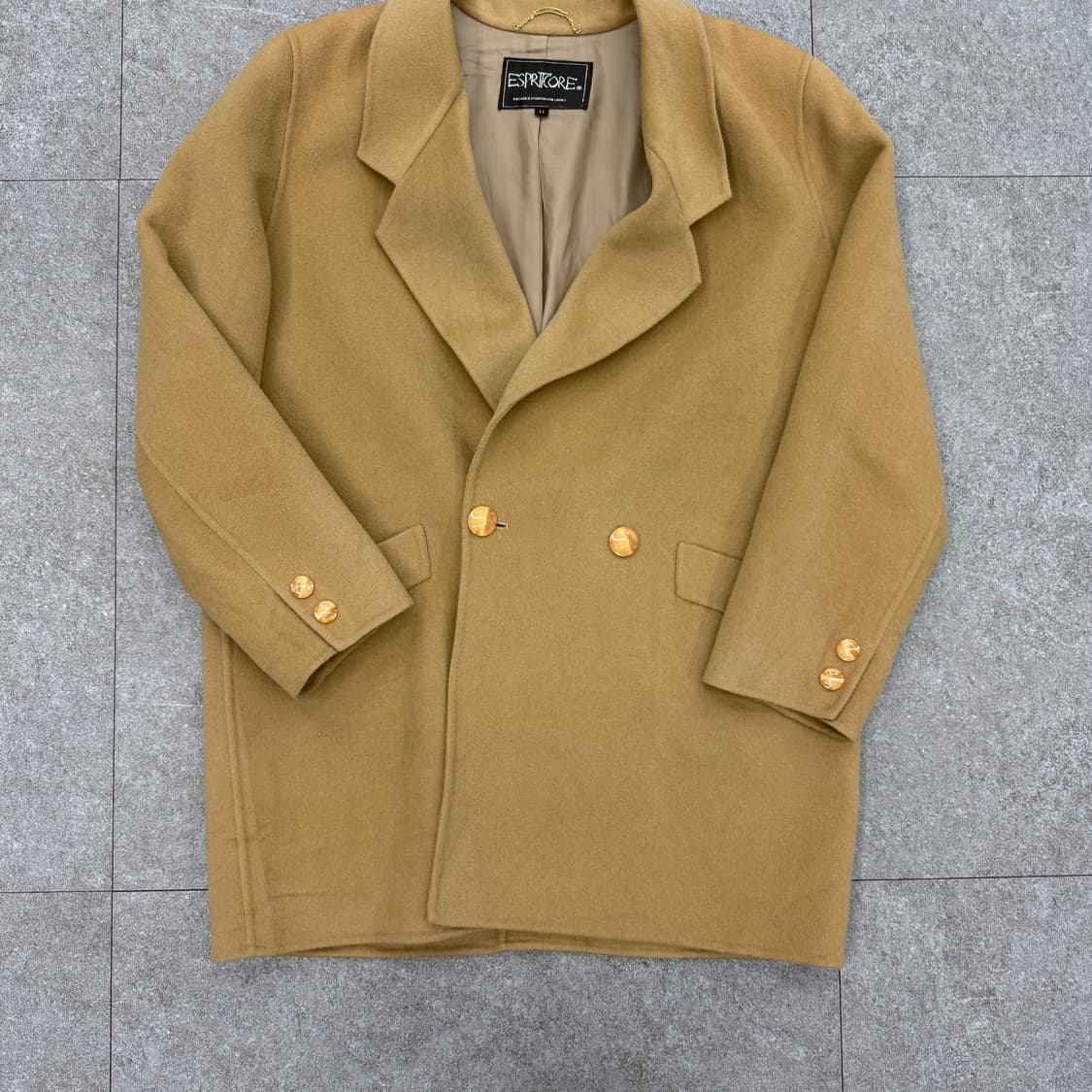 ESPRTCORR  클래식 모직 더블 코트 상품이미지5