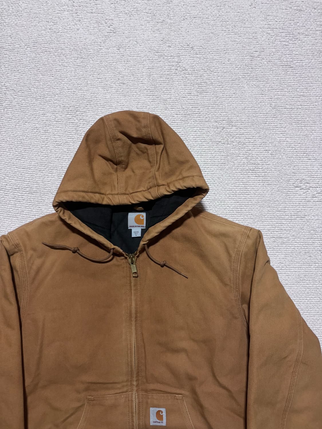 USA MADE 칼하트 J140 브라운 액티브 자켓 M 상품이미지2