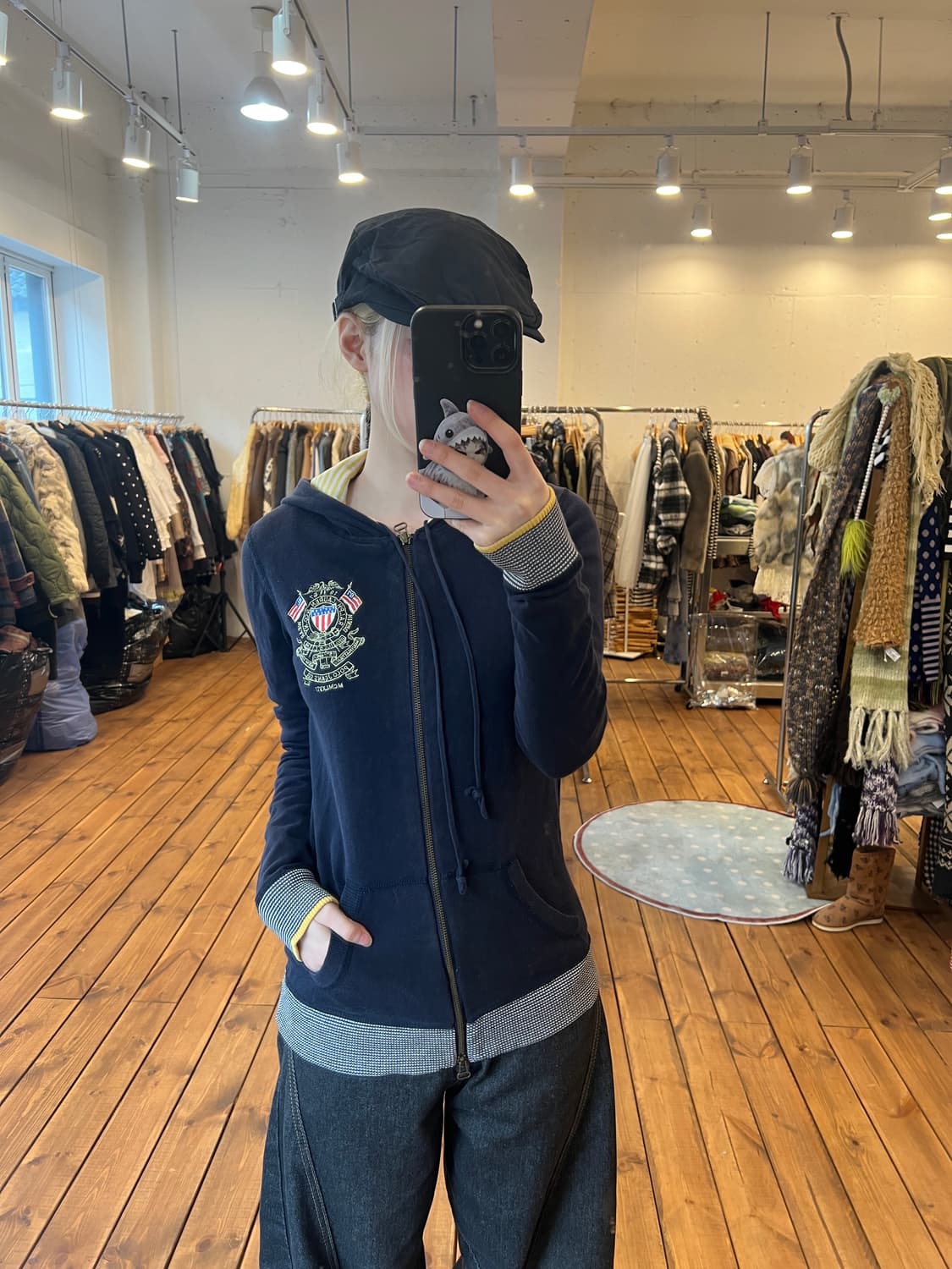 폴로 네이비 성조기 후드집업 상품이미지3