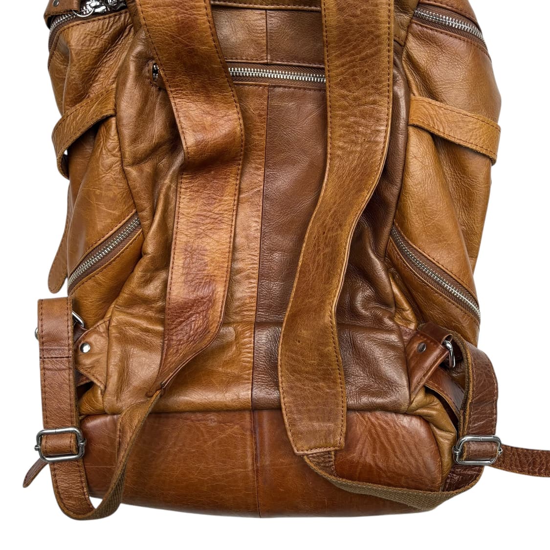 빈티지 통 가죽 브라운 백팩 OS 상품이미지6