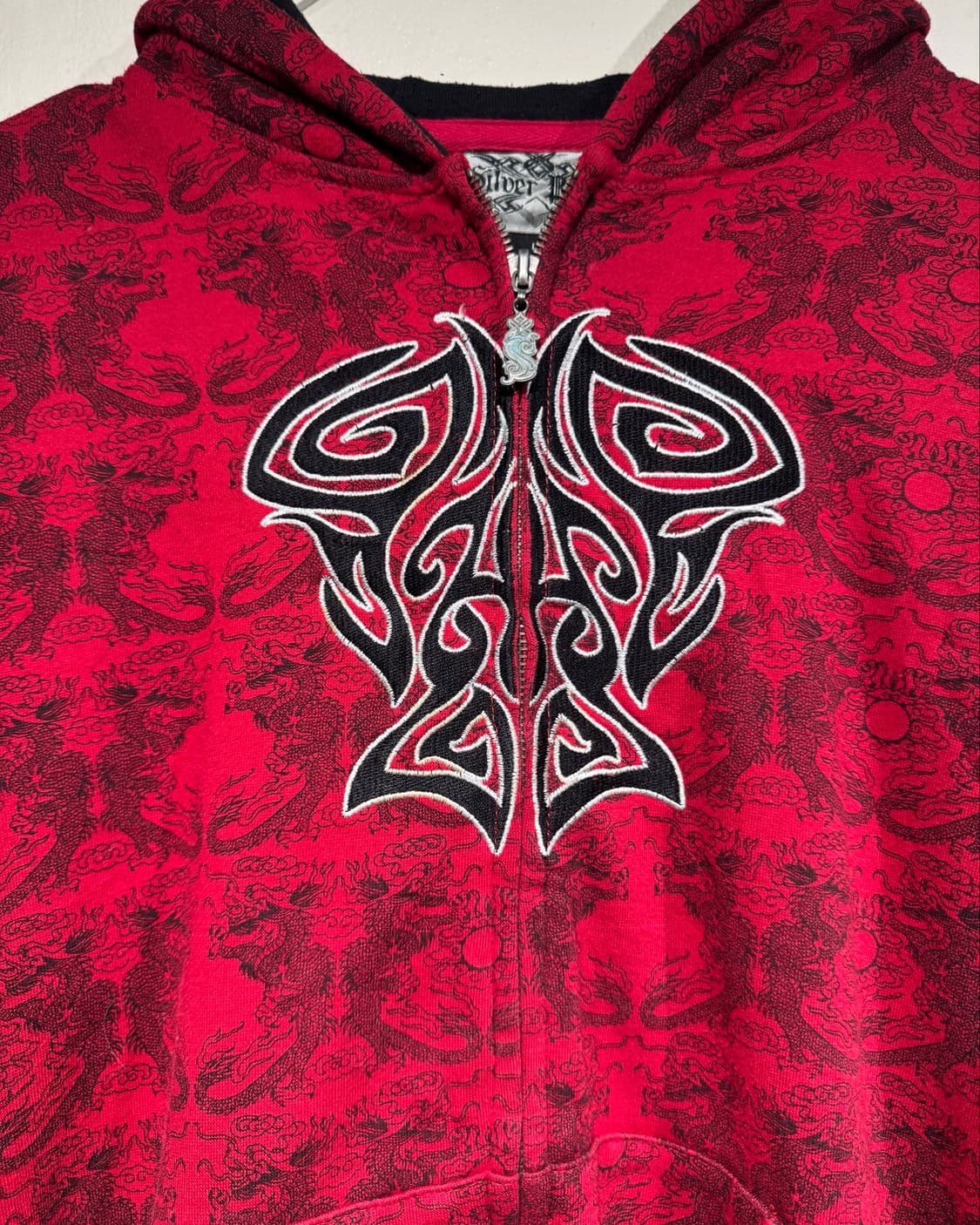 Red tribal hood zip up  상품이미지4