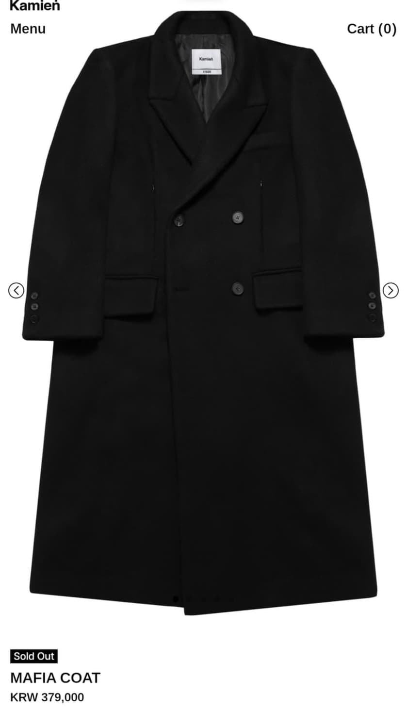 카미엔 마피아코트 2사이즈 새상품 상품이미지1