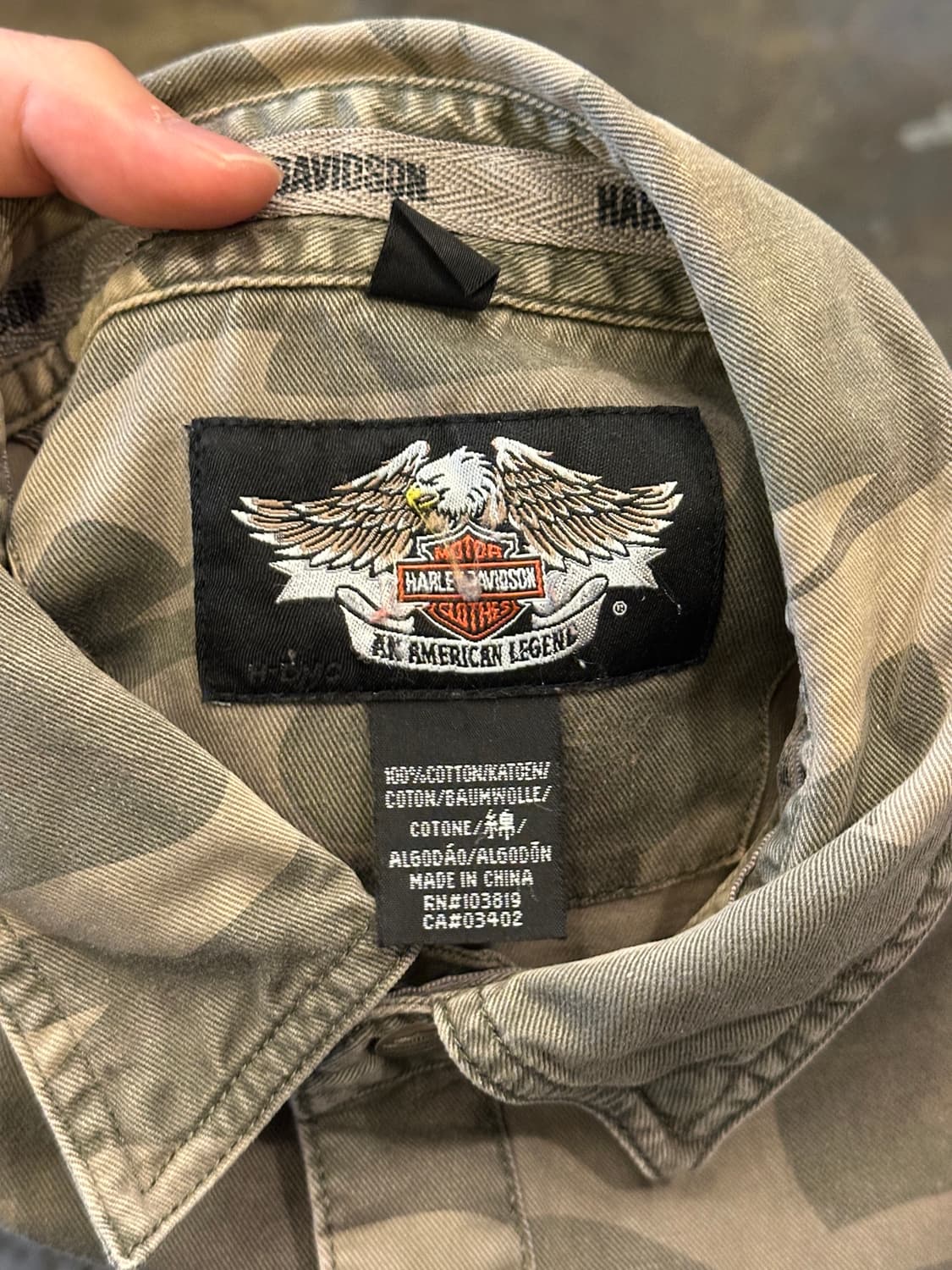Harley Davidson 할리 데이비슨 카모 조끼 L 상품이미지5