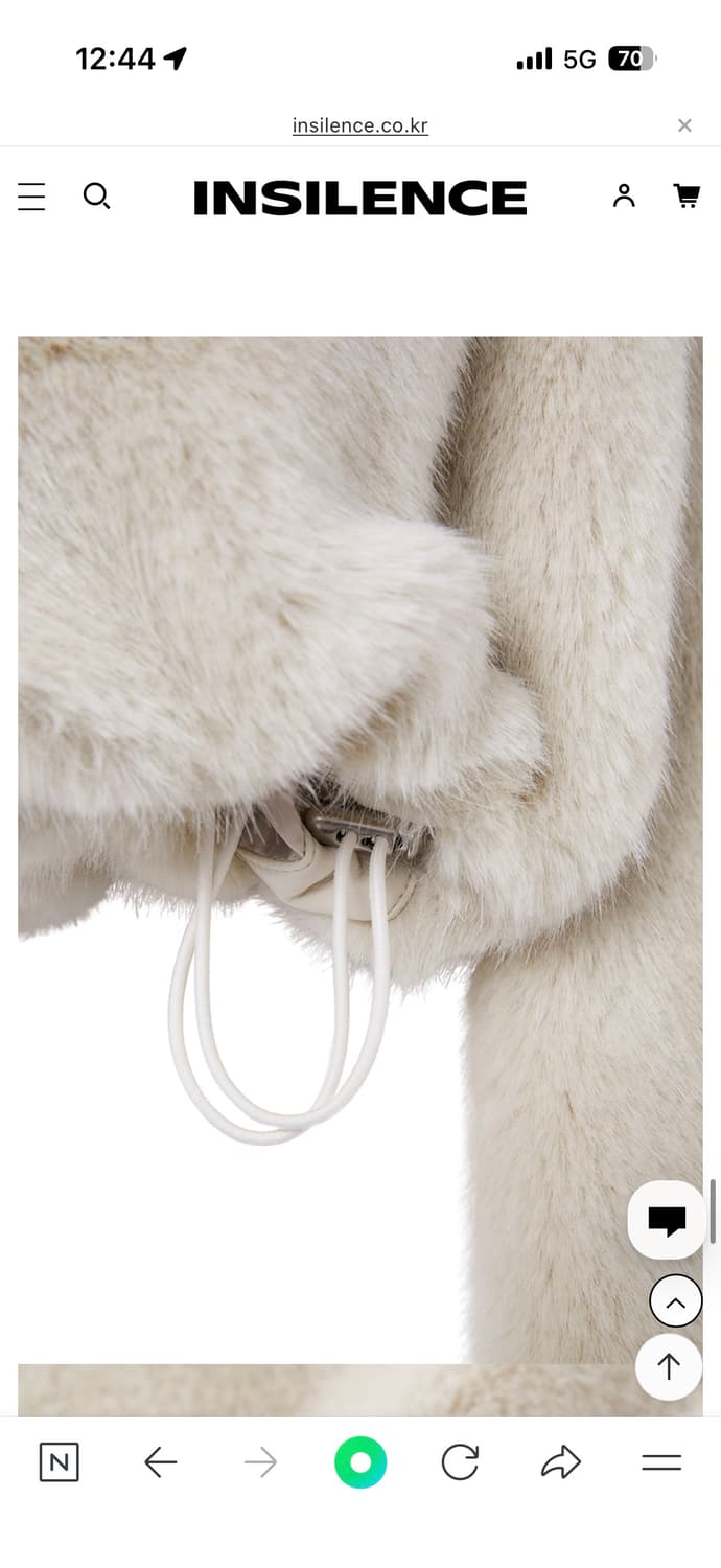 안사일런스 에코 퍼 점퍼 BEIGE S사이즈 상품이미지3