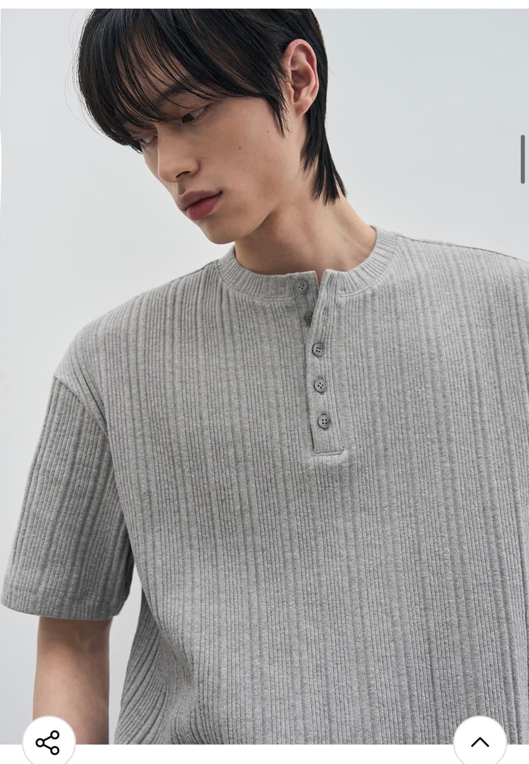 (새상품)(M)드로우핏 만재 콜라보 리브드 헨리넥 반팔 티셔츠 판매 상품이미지8