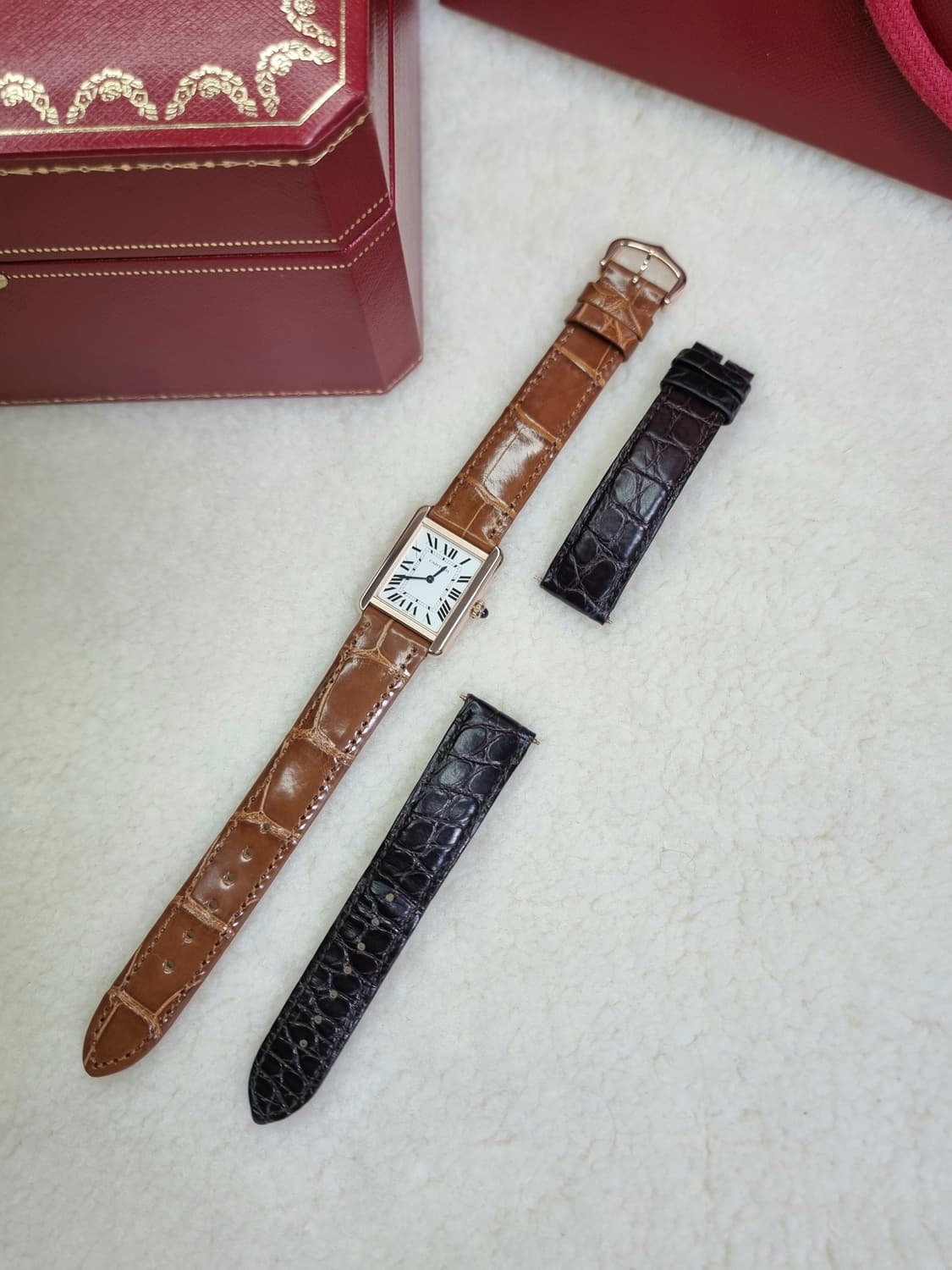 까르띠에 탱크솔로 18K 로즈골드 SM 시계 (남녀공용) 19년 상품이미지5