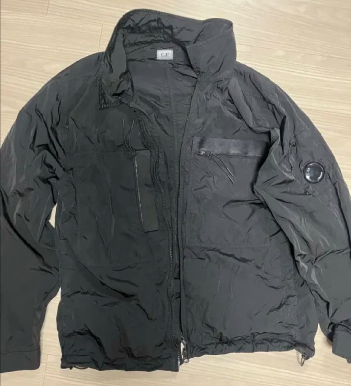 CP컴퍼니 크롬 체스트 집포켓 블랙 자켓 L 상품이미지1