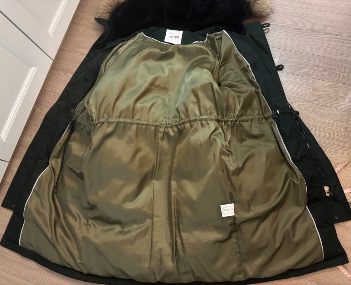 상태최상 쥬시쥬디 라쿤퍼 덕다운 야상n3b 롱패딩 여 프리  갸루 상품이미지7