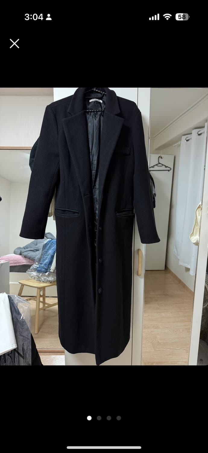 스타일난다 블랙 롱코트 상품이미지1