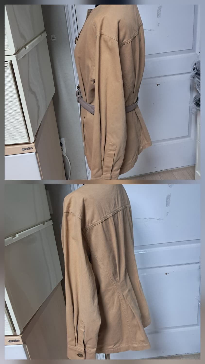 랑방컬렉션 베이지 자켓 55~66(사진속 벨트는 미포함) 상품이미지4