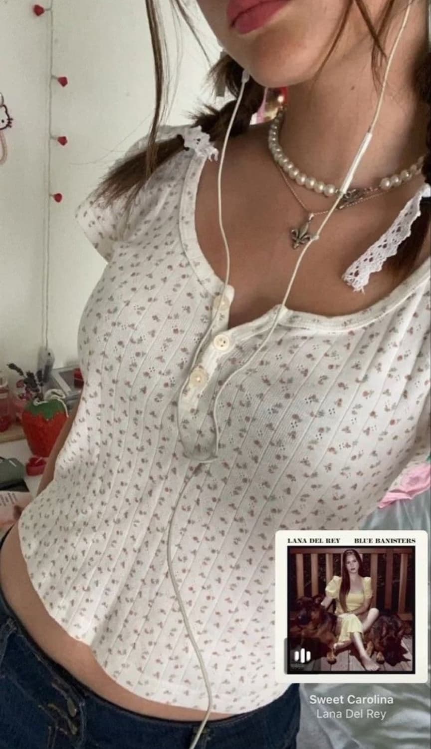 브랜디멜빌 플로럴 반팔 젤리 탑 상품이미지1