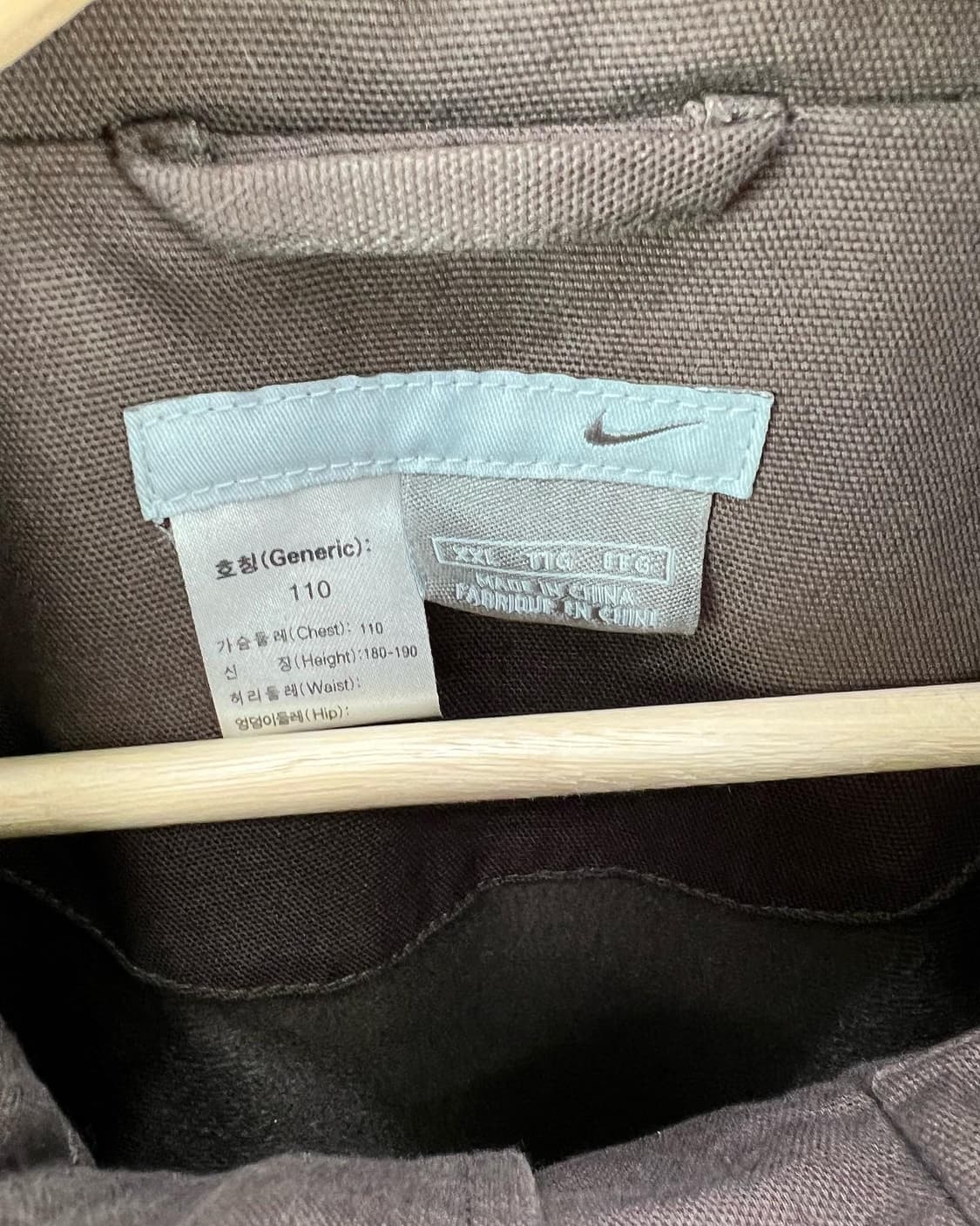 나이키 02s 브라운 로고 코튼 테크니컬 자켓   상품이미지7