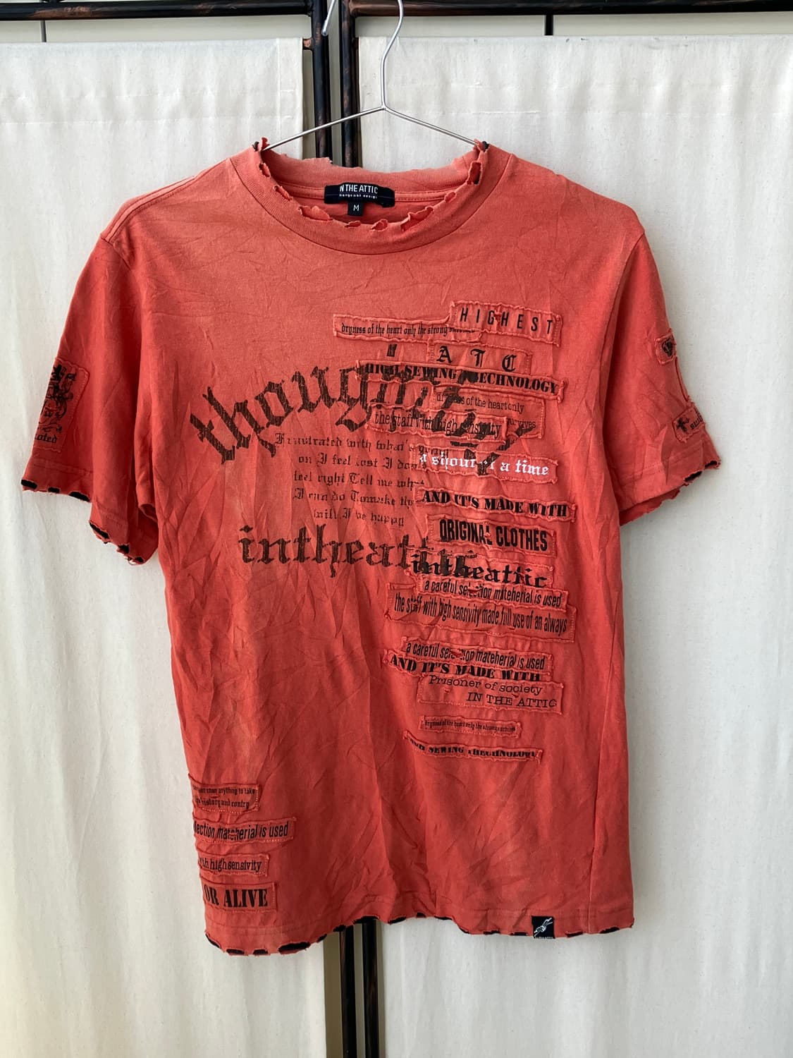funky grunge lettering half t-shirt 상품이미지4