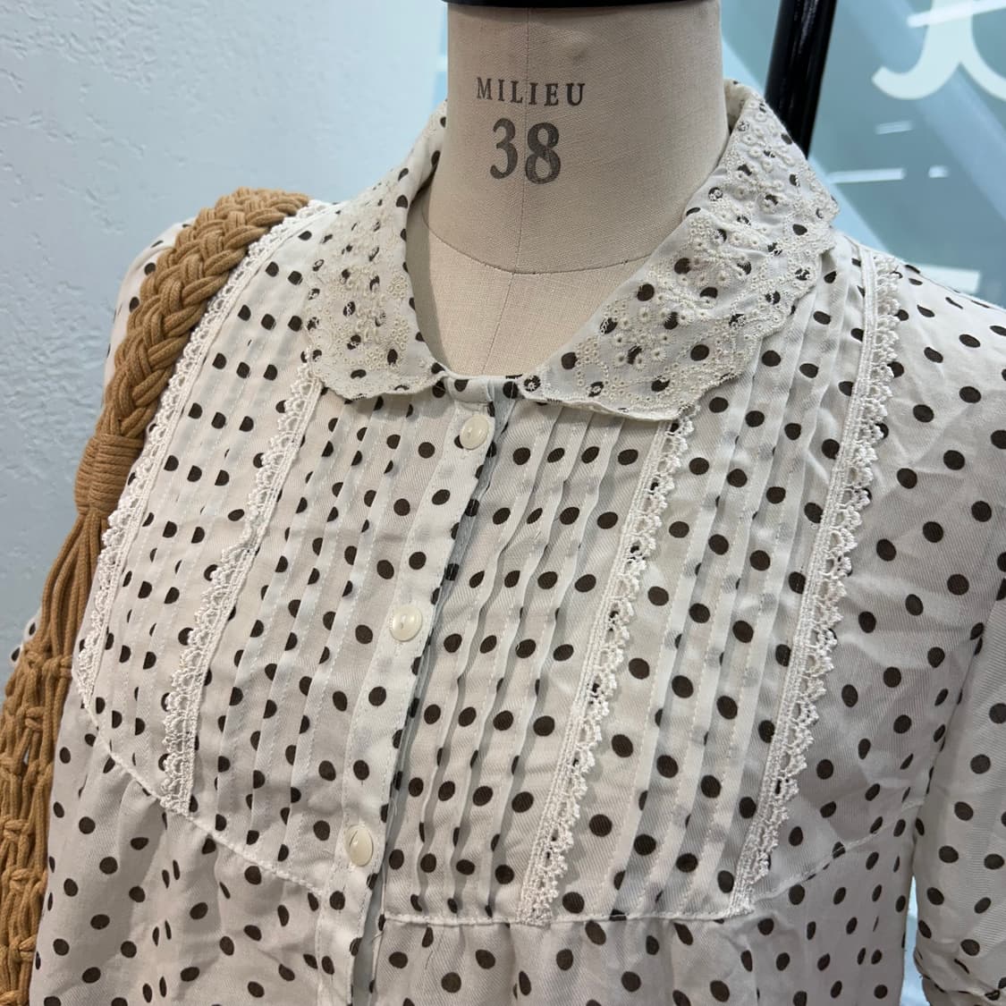 Vintage y2k Dot Shirts 상품이미지3