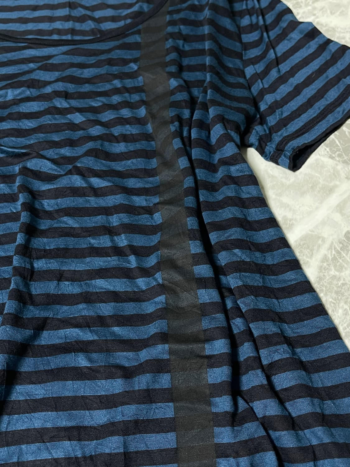(Comme ca du mode)stripe blue sleeve t 상품이미지4