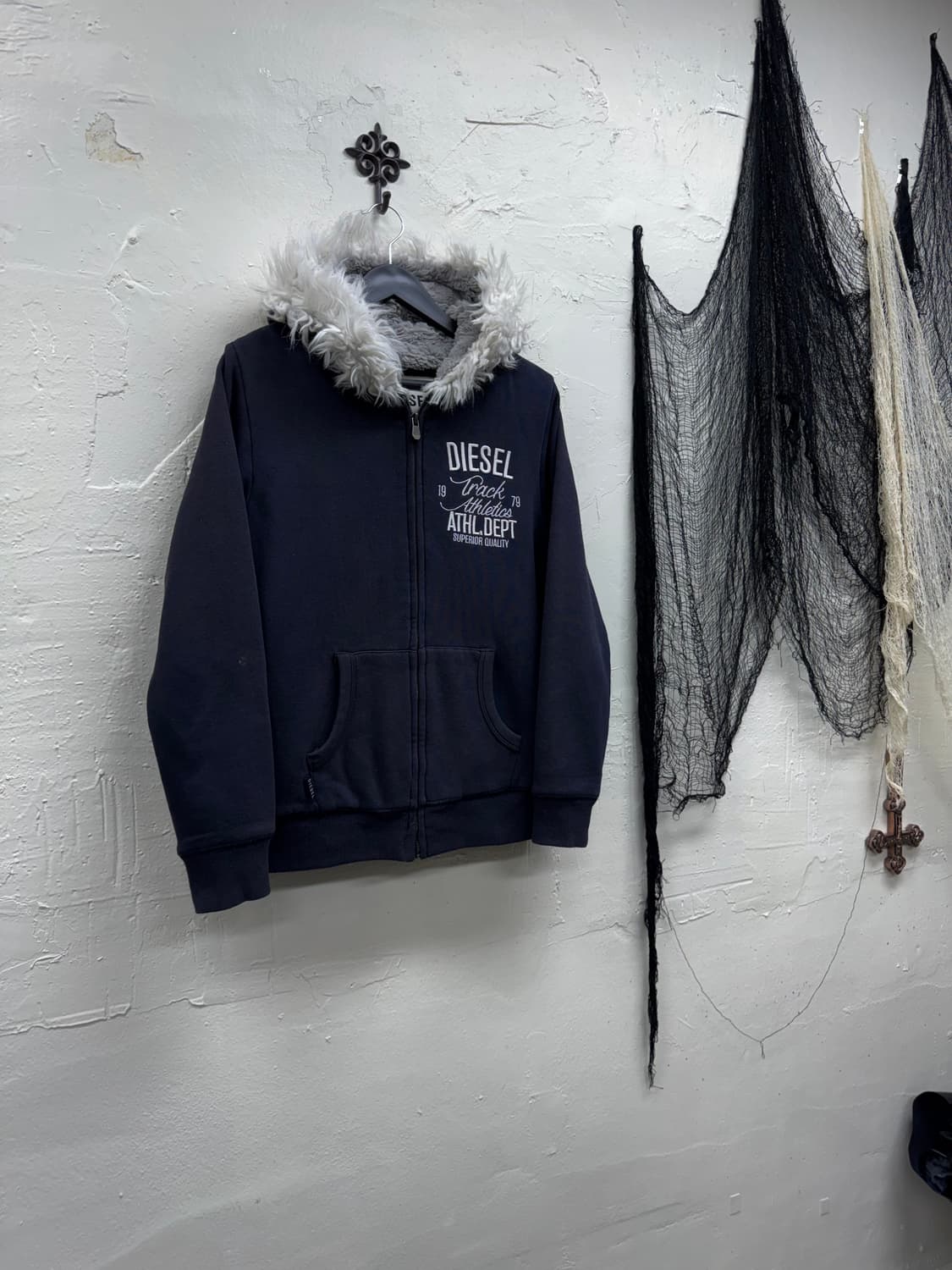 Diesel y2k trimming fur hoodie 상품이미지1