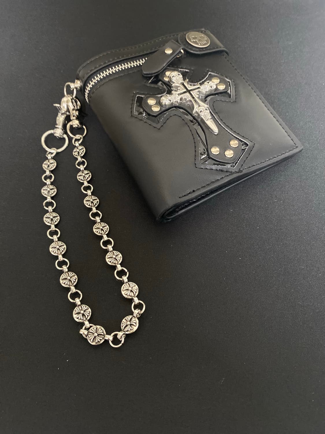 고딕 스컬 크로스 체인 웰렛 상품이미지5