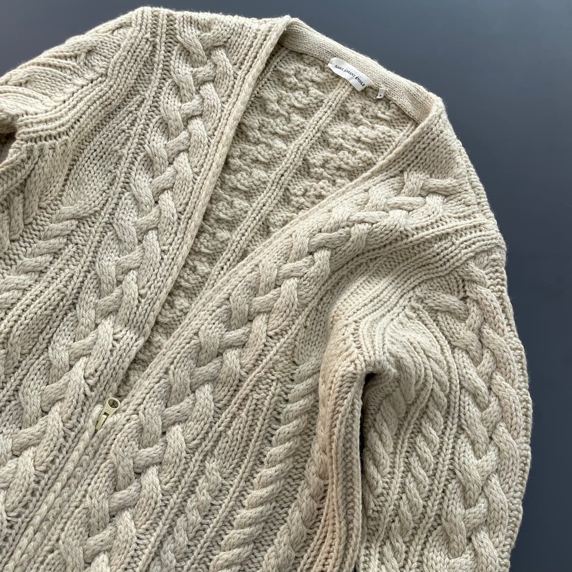 [36] 이자벨마랑 에뚜왈 울 케이블 집업 니트 가디건 상품이미지3