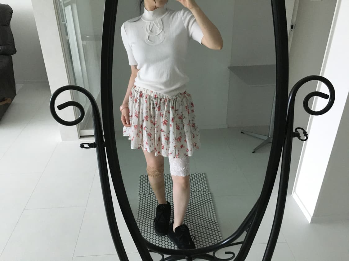 rib knit mock neck top 상품이미지3