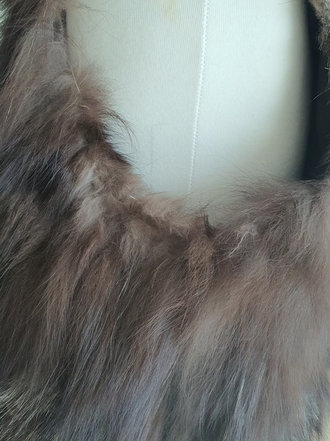 [갸루] VIKI 브라운 퍼 베스트 조끼 폭스퍼 조끼 상품이미지3