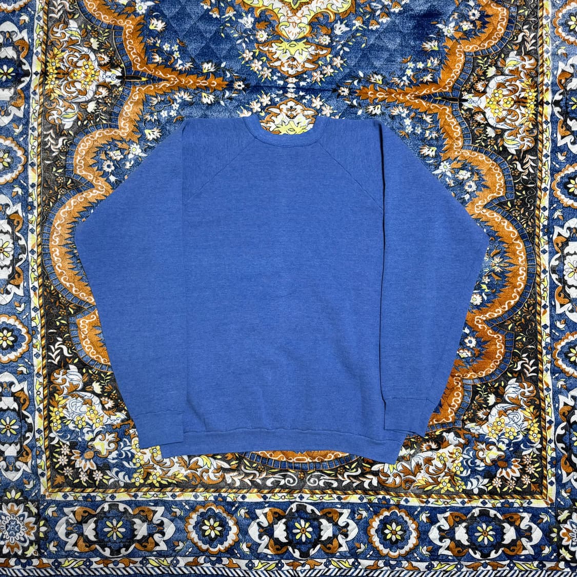 빈티지 90s USA 프룻오브더룸 블랭크 헤더블루 스웻셔츠 상품이미지2