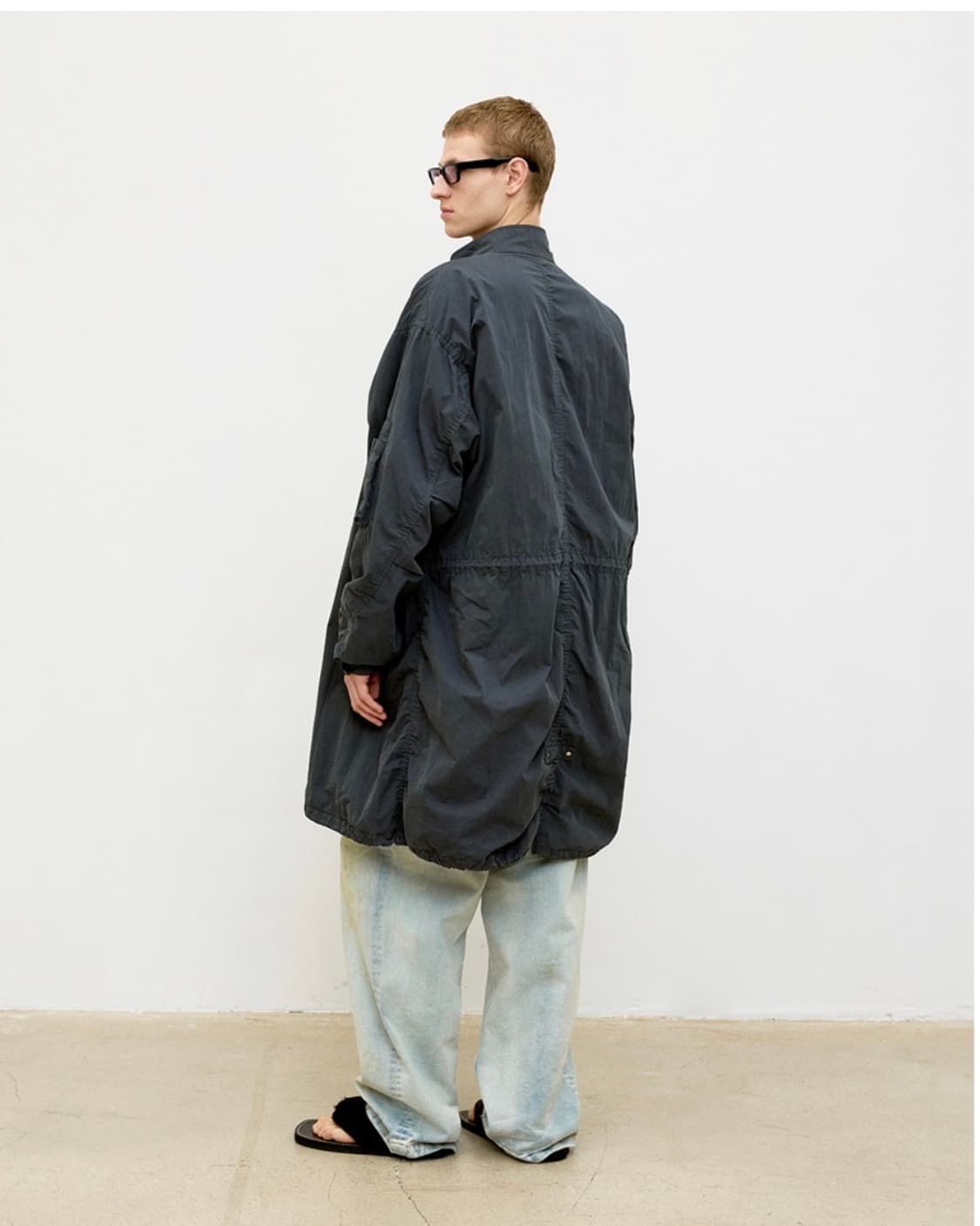 [L] 쿠어 가먼트 다이드 피쉬테일 파카 (워시드차콜) 상품이미지6