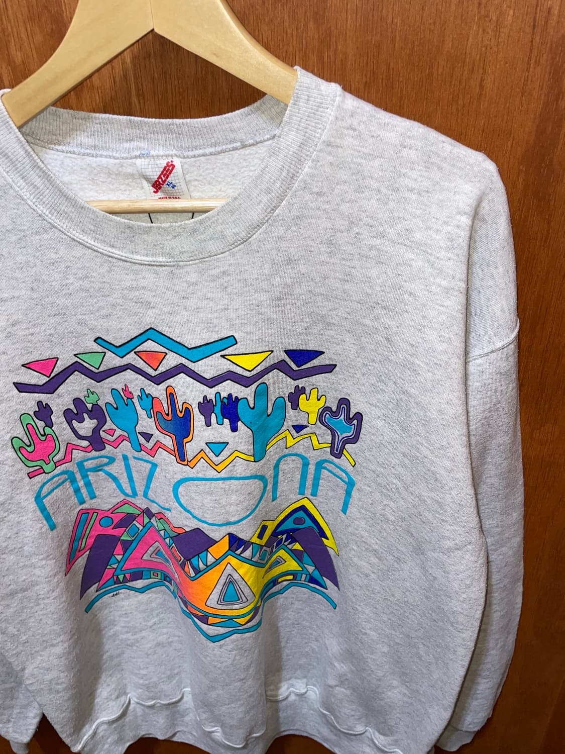 (XL) 90s USA Jerzees 져지스 프린팅 맨투맨 스웻 셔츠 상품이미지4