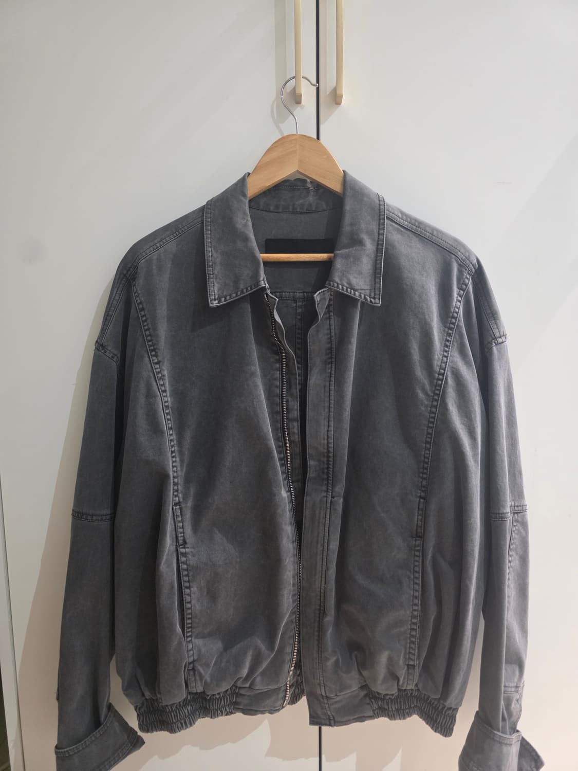 준지 21FW 크롭 블루종 그레이 [48] 상품이미지1