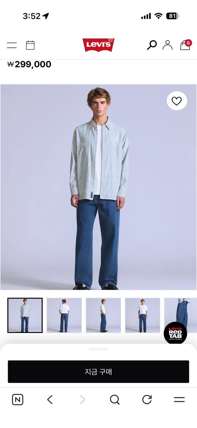리바이스 블루탭 마커루즈 W32 L32 상품이미지1