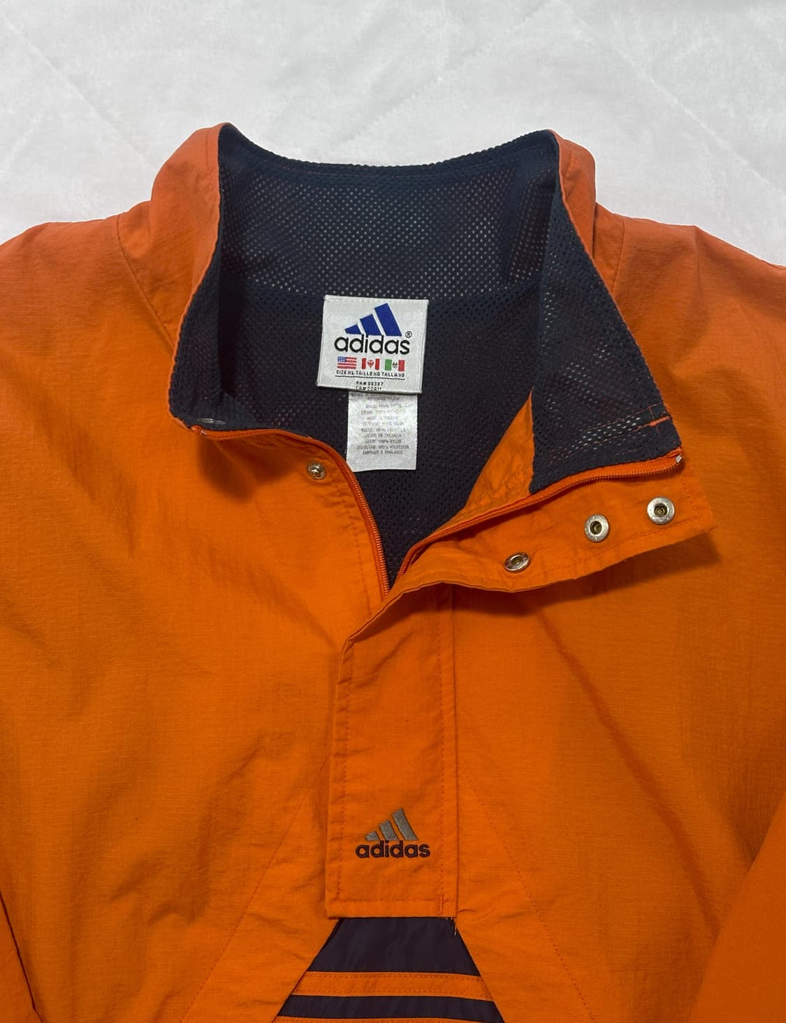 아디다스 오렌지/네이비 바람막이 아노락 상품이미지2