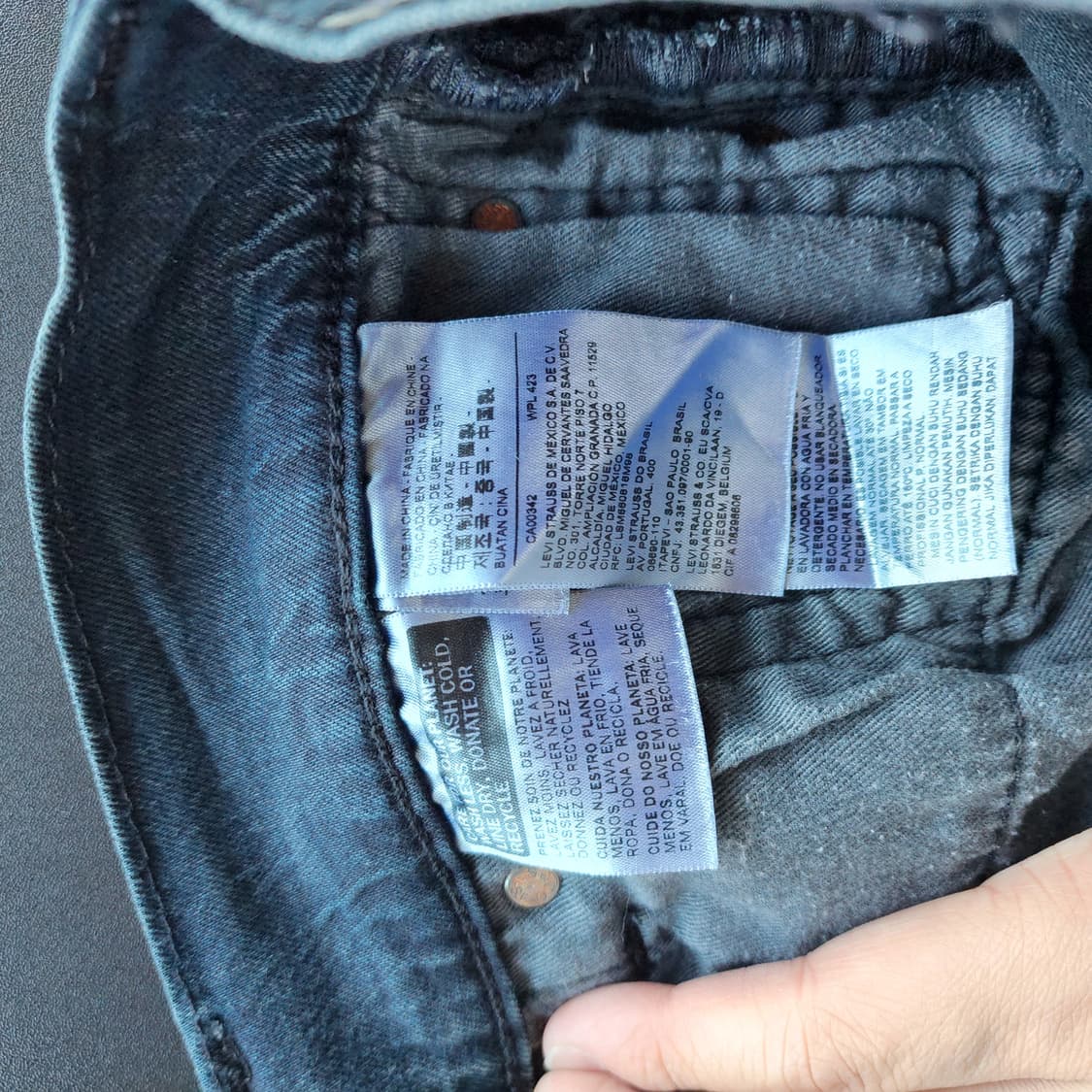 리바이스505 블랙 데님 팬츠 청바지 상품이미지5