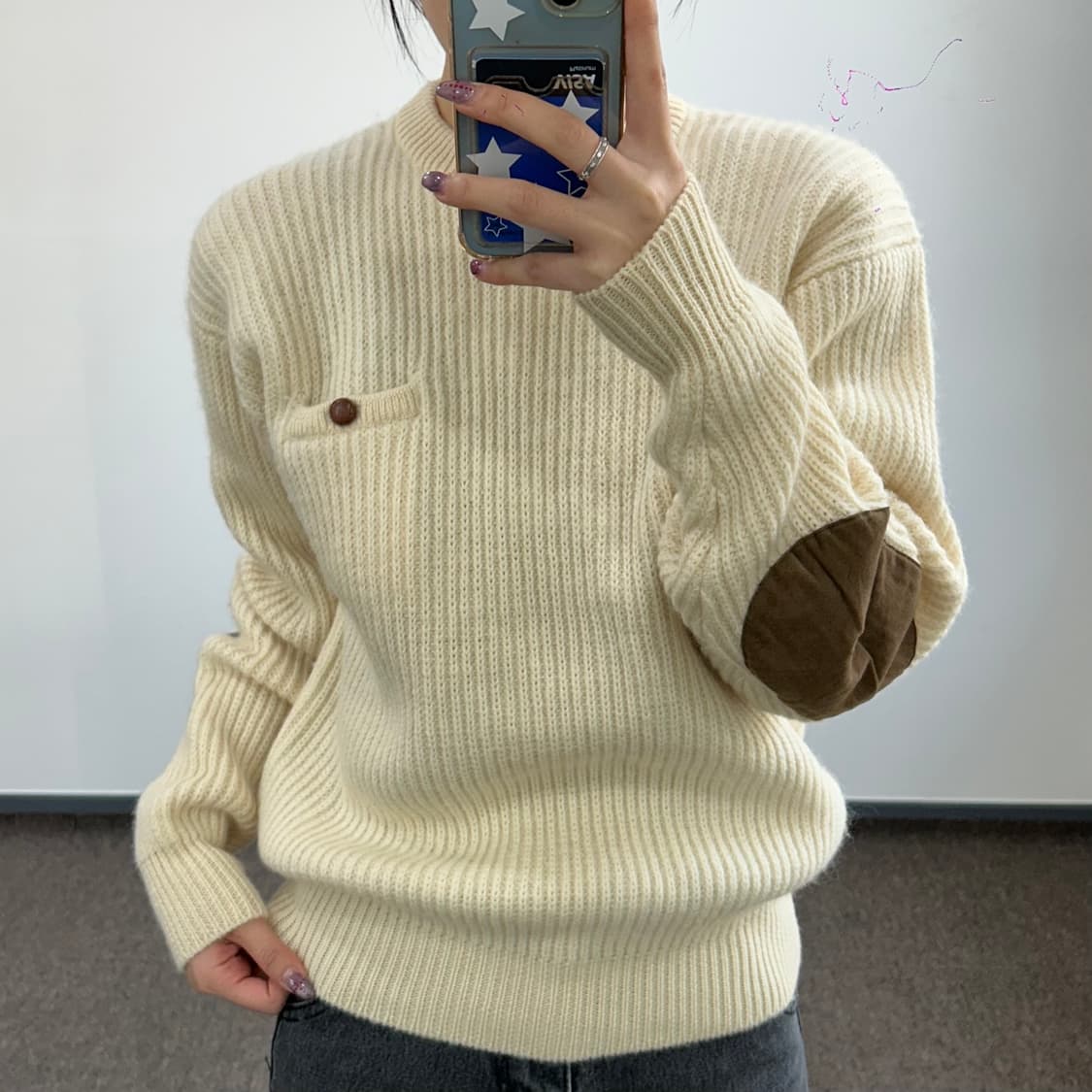 MGregor 미니포켓 사이드 패치 아이보리 니트 상품이미지2