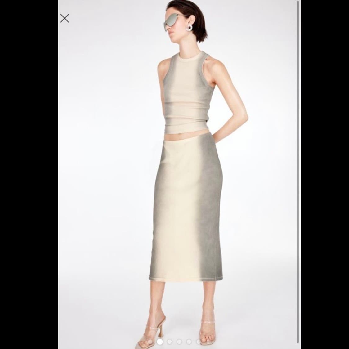 h&m 에이치앤엠 리브드 펜슬 스커트 (새상품) 상품이미지7