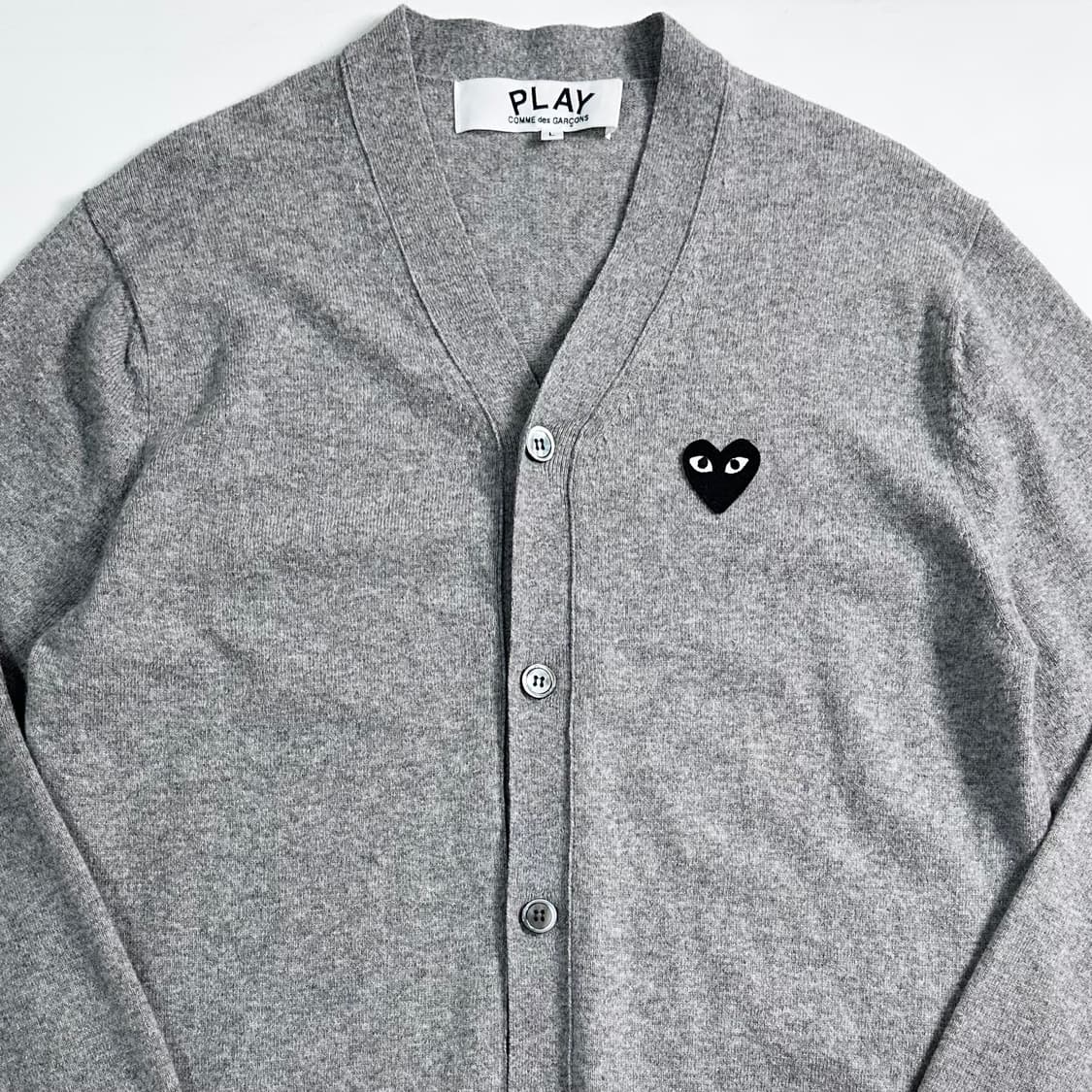 꼼데가르송 24시즌 그레이 울 가디건 상품이미지2