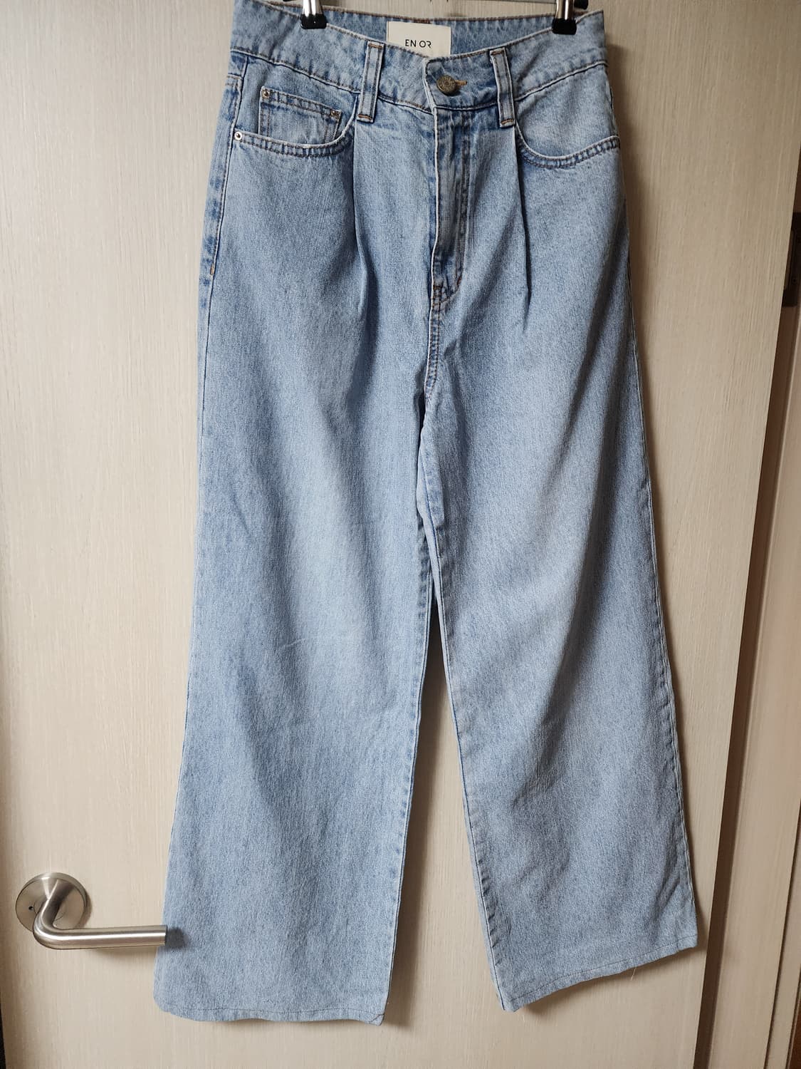 엔오르 핀턱 데님팬츠 데님바지 스몰 청바지 상품이미지1